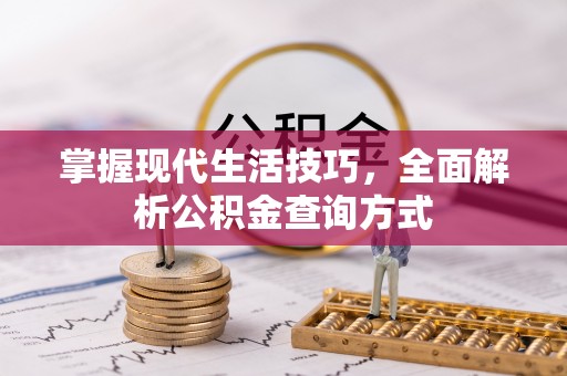 娄星掌握现代生活技巧，全面解析公积金查询方式