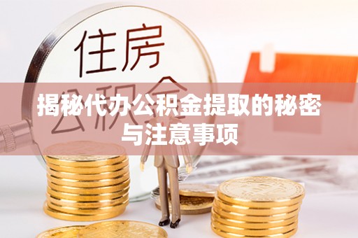娄星揭秘代办公积金提取的秘密与注意事项
