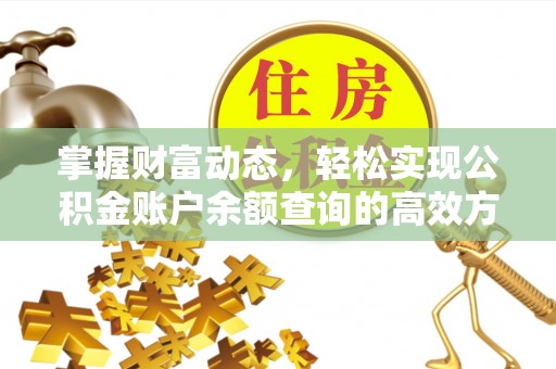 娄星掌握财富动态，轻松实现公积金账户余额查询的高效方法