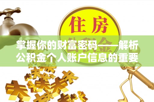 娄星掌握你的财富密码——解析公积金个人账户信息的重要性