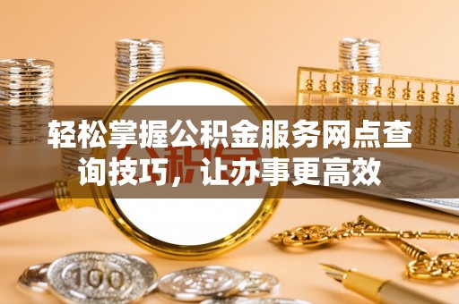 娄星轻松掌握公积金服务网点查询技巧，让办事更高效