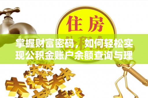 娄星掌握财富密码，如何轻松实现公积金账户余额查询与理财规划