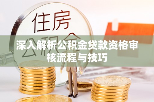 娄星深入解析公积金贷款资格审核流程与技巧