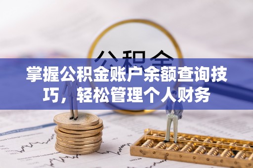 娄星掌握公积金账户余额查询技巧，轻松管理个人财务