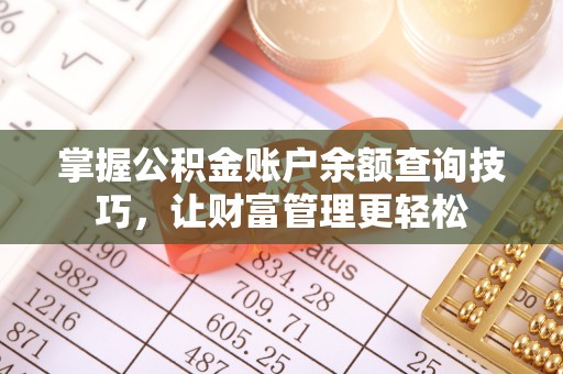 娄星掌握公积金账户余额查询技巧，让财富管理更轻松