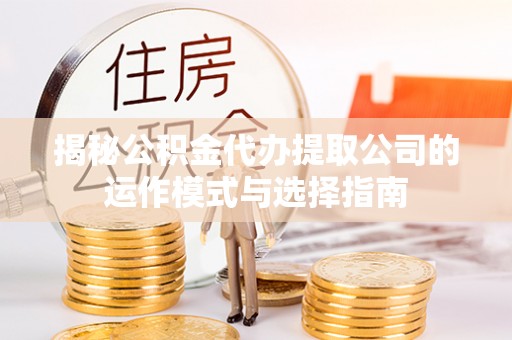 娄星揭秘公积金代办提取公司的运作模式与选择指南