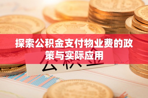 娄星探索公积金支付物业费的政策与实际应用