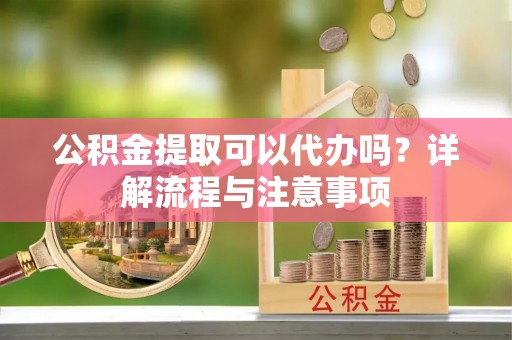 娄星公积金提取可以代办吗？详解流程与注意事项