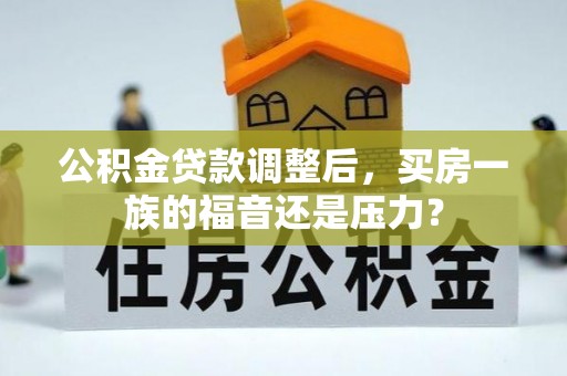 娄星公积金贷款调整后，买房一族的福音还是压力？