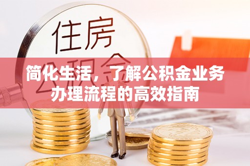 娄星简化生活，了解公积金业务办理流程的高效指南