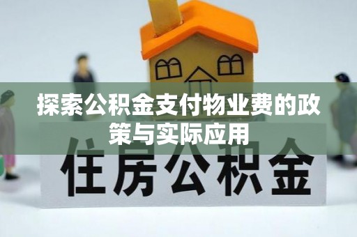 娄星探索公积金支付物业费的政策与实际应用