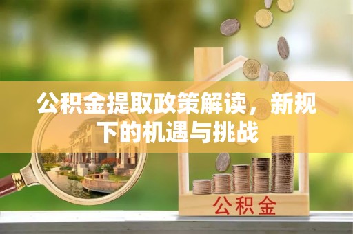 娄星公积金提取政策解读，新规下的机遇与挑战