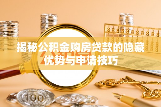 娄星揭秘公积金购房贷款的隐藏优势与申请技巧