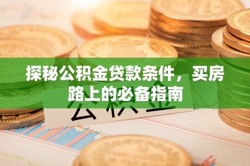 娄星探秘公积金贷款条件，买房路上的必备指南