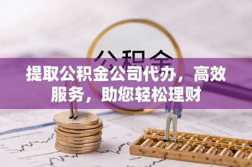 娄星提取公积金公司代办，高效服务，助您轻松理财