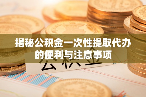娄星揭秘公积金一次性提取代办的便利与注意事项