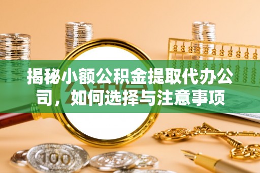 娄星揭秘小额公积金提取代办公司，如何选择与注意事项