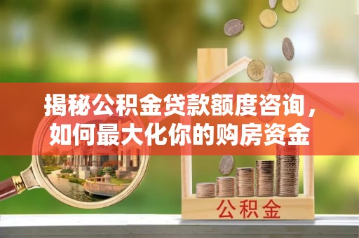 娄星揭秘公积金贷款额度咨询，如何最大化你的购房资金