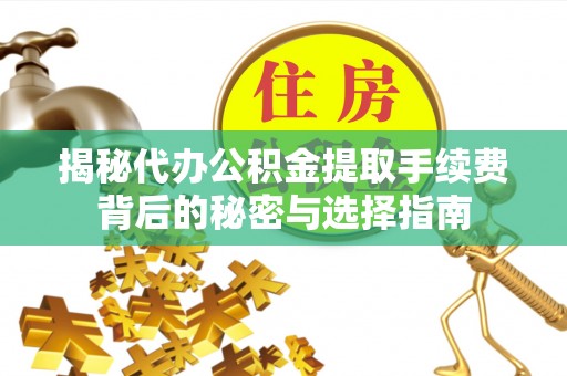 娄星揭秘代办公积金提取手续费背后的秘密与选择指南