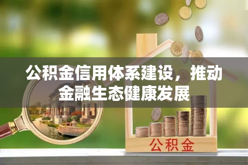 娄星公积金信用体系建设，推动金融生态健康发展