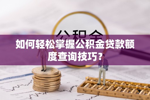 娄星如何轻松掌握公积金贷款额度查询技巧？