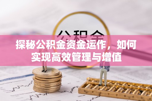娄星探秘公积金资金运作，如何实现高效管理与增值