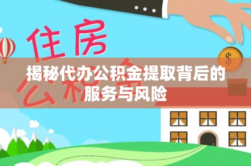娄星揭秘代办公积金提取背后的服务与风险