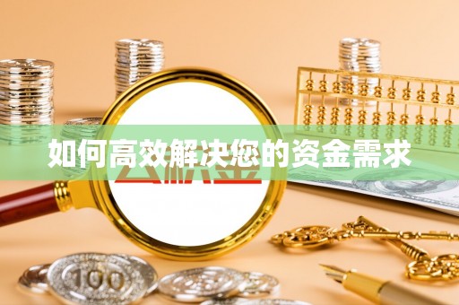 娄星如何高效解决您的资金需求